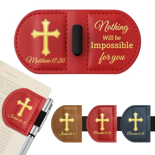 Personalized Magnetic Bookmarks,Bible Bookmark(Red,Matthew 17:20) - color: Red, size: Matthew 17:20