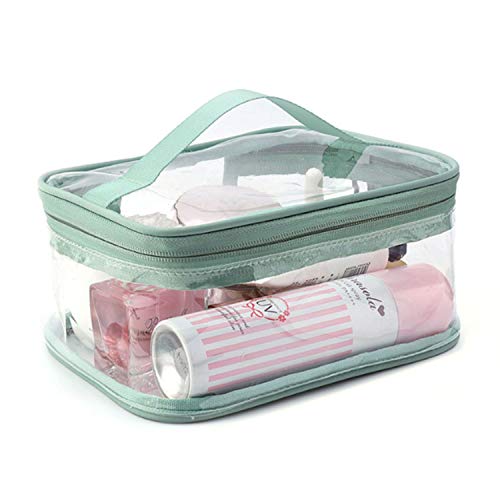 BallHull Makeup Bag Zipper Waterproof Portable Travel Storage Pouch 2 Pcs - color: Pink and Green