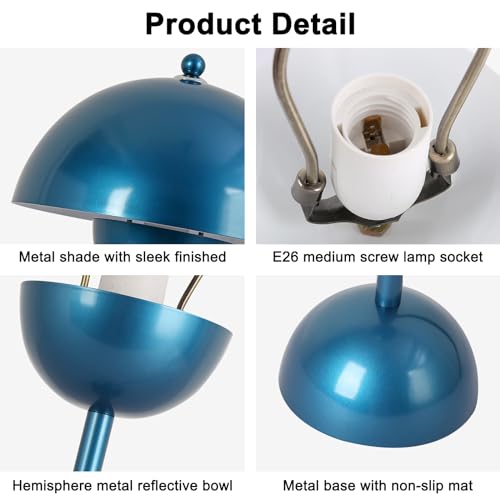 Creative Mid-Century Modern Bud Table Lamp for Home&Office, Gentian Blue - color: Gentian Blue