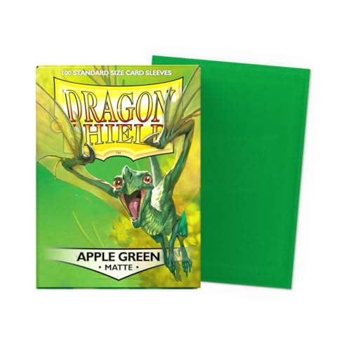 Dragon Shield | Standard Size Card Matte Sleeves | 100 CT - Smooth & Tough Premium TCG Sleeves | Compatible with Pokemon, Flesh & Blood, One Piece & Magic the Gathering | Apple Green - color: Apple Green