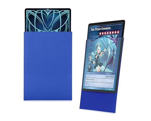 TitanShield Small Japanese Card Sleeves, Blue (150 Sleeves) - Fits Yugioh - color: Blue