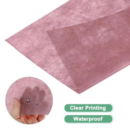 M METERXITY 38-Sheet Korean Cotton Wrapping Flower Paper, 11.8 Inch Waterproof Floral Wrapping Cotton Paper for Bouquets/Gift Packaging [Dark Pink] - color: Dark Pink