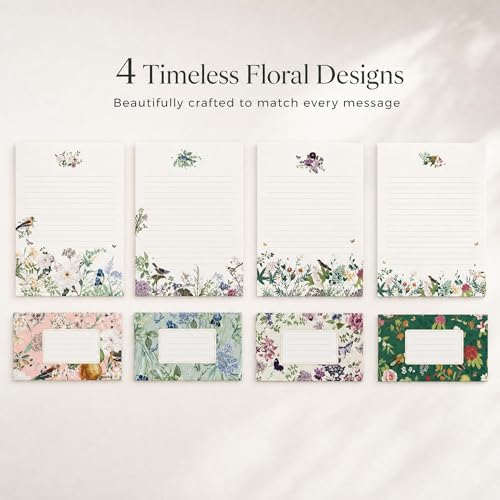 Beautiful Stationery Set with Envelopes - Lined Letter Writing Paper