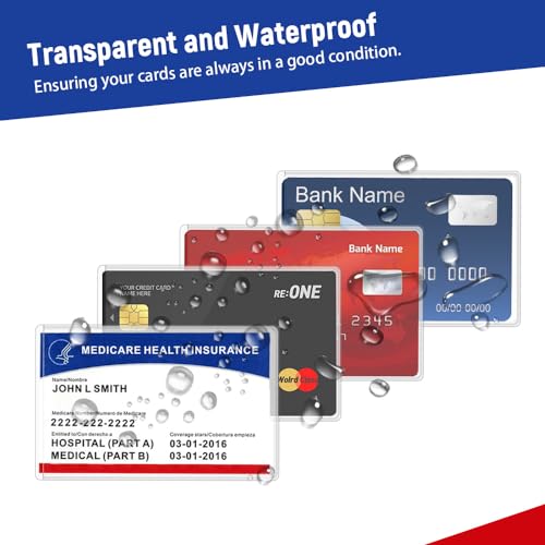 20 Pack Medicare Card Protector Sleeves for Wallets and ID Cards
