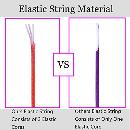 LUSTEMBER 1mm Stretchy Bracelet String, Sturdy Rainbow Elastic String Elastic Cord for Jewelry Making, Necklaces, Beading and Crafts - size: 164 Feet