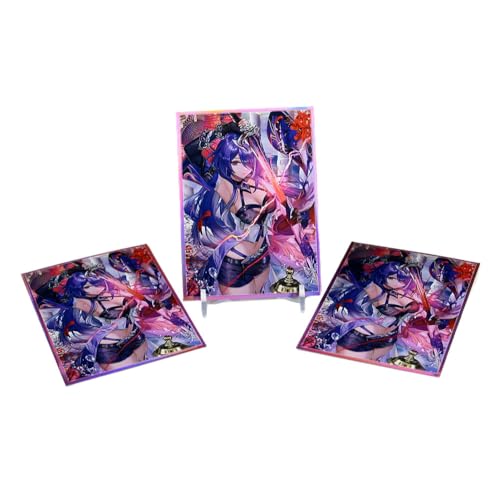 60ct 67x92mm Holographic Standard Size Cards for MTG/TCG/PTCG Art Anime Printing Card Sleeves Protectors (Acheron)