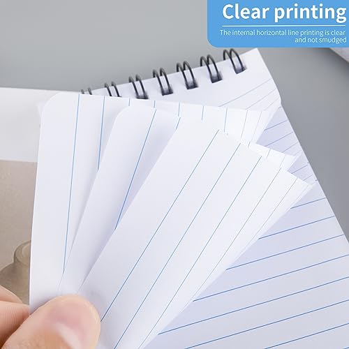 QiCheng 6pcs Pocket Notebook Mini Notepad Small Spiral Notebooks 3X5Inch - size: 6-black