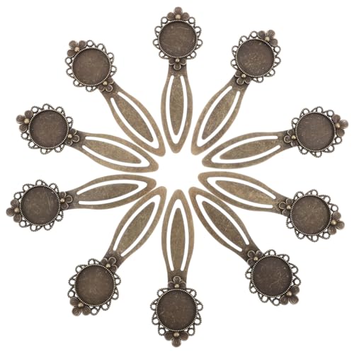 DOITOOL Vintage Bookmark Blanks 10 Pcs Metal Ornament Blanks for Reading Decorative Page Holders for Students Teachers Writers 3.26 X 1.06 in