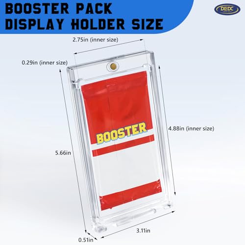 DEDC Booster Pack Protector Card Holder UV Magnetic Case MTG Display Holder Clear Cases Fit for Standard Cards Storage Protect Collectible Sports Gaming Cards (Pro-Collector Bundle(15pcs))