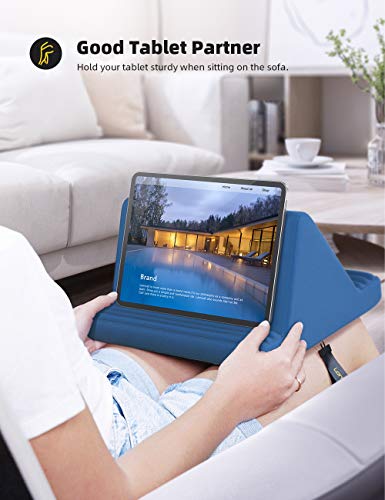 Lamicall Tablet Pillow Stand iPad Bed Soft Holder for Lap 6 Viewing Angles - color: Royal Blue