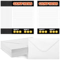 80 Pcs Camp Stationery Paper Envelopes,Black Camping News - style: Black Camping News
