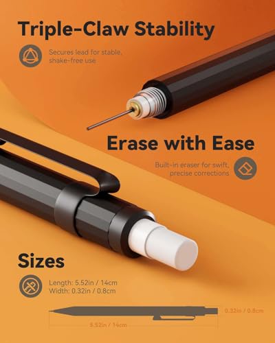 Four Candies Metal Mechanical Pencils 0.7, 19-Count Pack with Case - style: 0.7mm