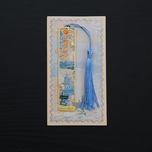 Bookmarks, Golden Oil Painting Theme Gift, 1 Pack, Enhance Reading, White - style: Sunrise