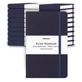 10 Pack Lined Notebook Journals for Writing, Ruled 5.25"×8.25", Navy Blue - color: Navy Blue, size: 10
