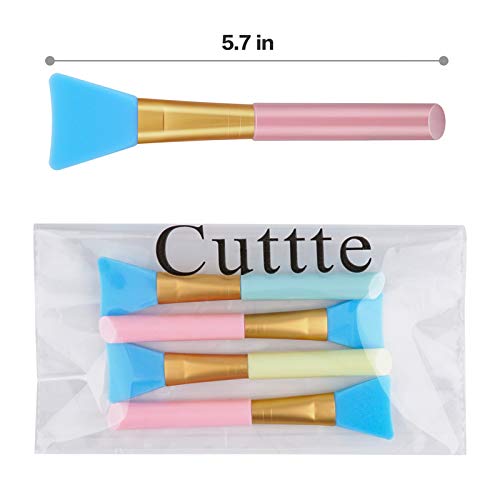 Cuttte 4pcs Silicone Face Mask Applicators, Hairless Facial Brushes for Mud - color: Blue