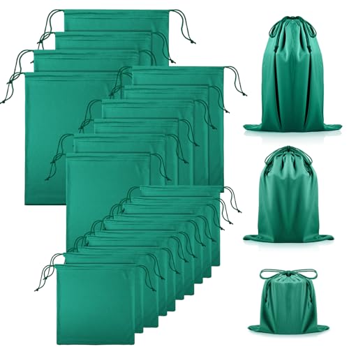 20 Pcs Satin Game Storage Bags for Women Men, S,M,L, Green - color: Green, size: S,M,L
