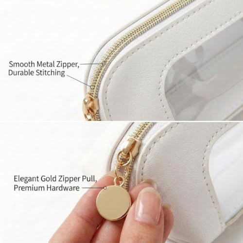Makeup Brush Bag, Makeup Brush Case, Travel Makeup Brush Pouch, Makeup Bag - color: White