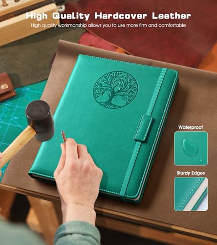 Biuwory Leather Journal Notebook,256 Thick Lined Pages,Hardcover 5.7"×8.3" - color: Blue, size: Lined-256 Pages (5.7"×8.3")