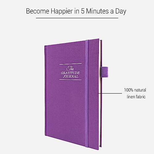 The Gratitude Journal: Inspire Thankfulness, Mindfulness, Positivity, Happiness,Upgraded with Pen Holder, Inner Pocket & Elastic Closure Band (Purple) - color: Purple