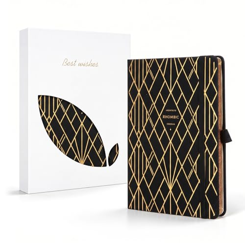 Comix Aesthetic Lined Journal for Writing, 192 Pages, 100GSM Paper, A5 Size - color: Black