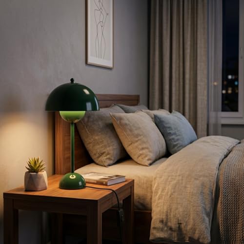 Creative Mid-Century Modern Bud Table Lamp for Home&Office, Hunter Green - color: Hunter Green