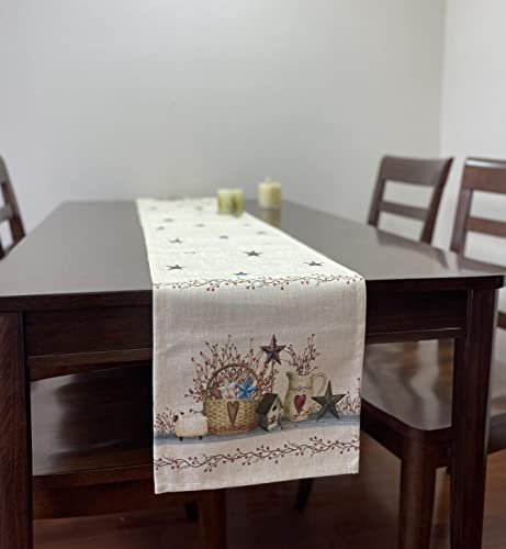 Rustic Country Stars Table Runner 70x13 Inches - color: Country-stars