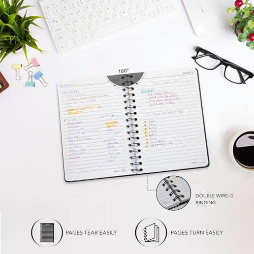 Nextnoid A5 Lined Spiral Notebook - 170 Pages, College Ruled, Beige - color: d-Beige