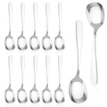 12 Pcs Square Head Soup Spoons, Premium Korean Spoon