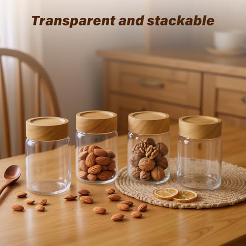 Small Glass Spice Jars, 6‑Pack, 8 fl oz (Approx 240ml) - color: H-lucency, size: 8 fl oz