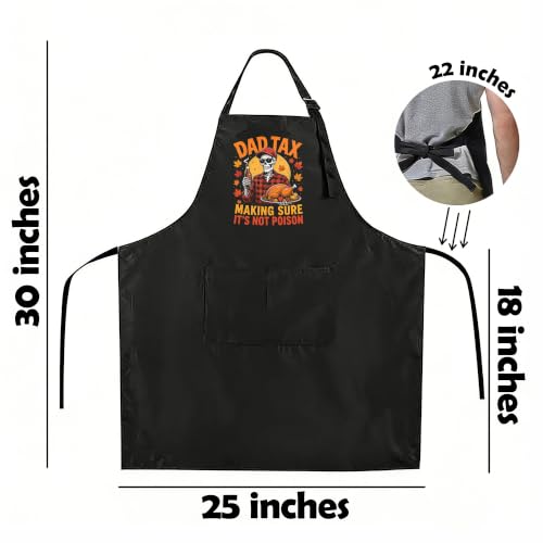 Funny Apron for Men Women,Humorous Kitchen Apron- Grilling Cooking BBQ Accessories, Gift for Dad Husband - color: Dad Tax