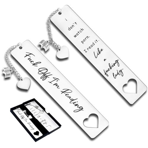 2Pcs Funny Bookmark gift for Women Men Metal Smutty Bookmarks Cute Book Marks Gift for Book Lover Smut Spicy Bookmark Graduation Birthday Gifts Unique Reading Accessories Friend Coworker Teacher Gifts - style: Ab-cute