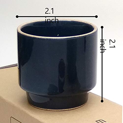 LENITH Korean Shot Glasses Set for Sake, Soju, 1.7 oz, 5 Piece Handcrafted Ceramic Pottery Porcelain Glass for Sake, Whiskey,Tequila and Liquor (Ideal for Coffee Espresso, Tea, Parties, Housewarming) - color: Pastel Colors