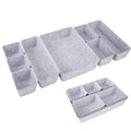 Felt Desk Drawer Organizer, 8pcs Shallow Storage Trays Bins, Office Accessories Box Inserts College Jewelry & Makeup Boxes Containers(Grey) - color: Grey