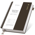 EMSHOI Lined Spiral Journal Notebook, 300 Pages, A4 Size (8.2'' x 11.2'') - color: Coffee, size: A4-Perforated