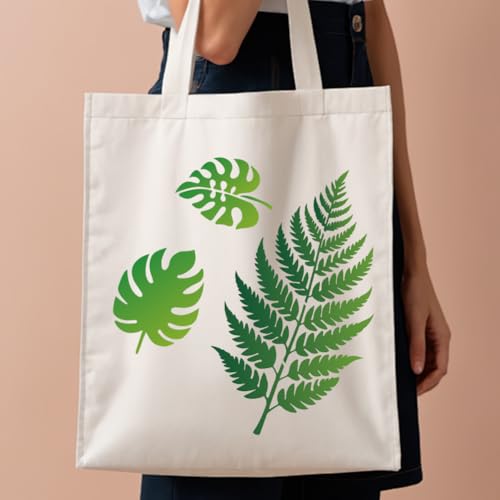 9Pcs Tropical Leaves Stencils, Reusable Painting Templates - style: Tropical Leaves