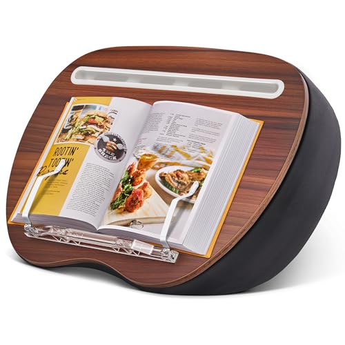 JARLINK Lap Beanbag Book Stand, Hands Free Reading Support, Muted Gray