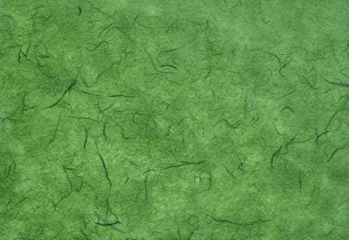 A5 50 Sheets Natural Fiber Mulberry Tree Mulberry Paper Sheets Art Tissue Washi Paper Design Craft Art Origami Suppliers Card Making 8.3" x 5.8". (Green Tone, A5) - color: Green Tone, size: A5