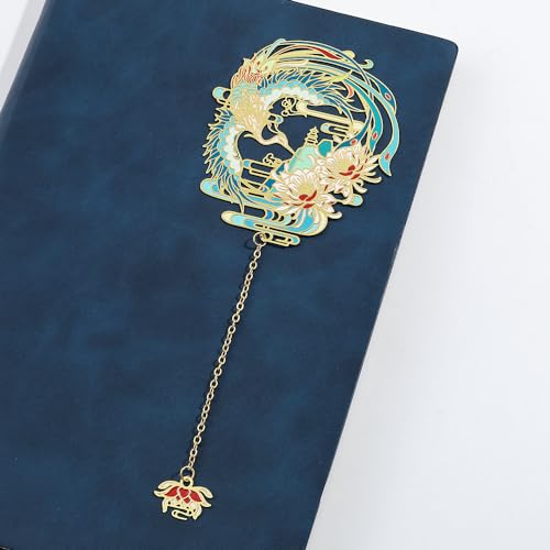 Shan Hai Jing Divine Beasts Bookmark Phoenix Dragon Koi Deer Good Luck Gift - color: Style 3 Gift Boxed