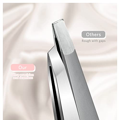 MORGLES Tweezers Set for Men 9 Pcs Nail Clipper Kit with Case for Grooming - color: C-silver