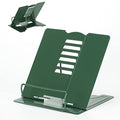 Metal Book Stand Adjustable Book Holder for Reading - color: Full Green