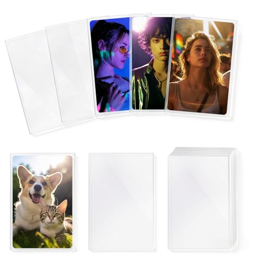 400 Pcs Kpop Photocard Sleeves Holder, 58 x 89 mm, Clear Plastic - style: Transparent Style