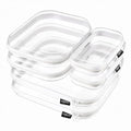 YQBRAO Clear Hard Shell Zipper Cases, Diaper Bag Organizer Pouches, White - color: White, size: 6 Pack (2L+2M+2S)