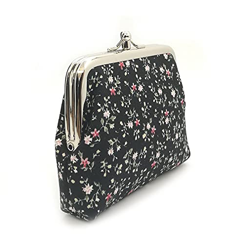 Cute Floral Buckle Coin Purses Vintage Pouch Kiss-lock Change Purse Wallets… - color: 02