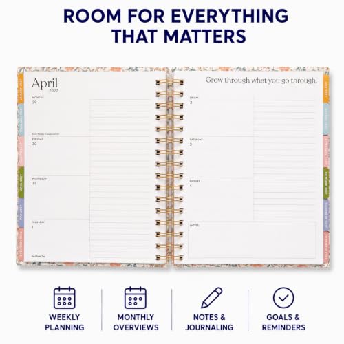 WORLD TRAVELER Academic Planner School Organizer Jul 2026-Dec 2027, 7"x9" - color: Bloom Floral