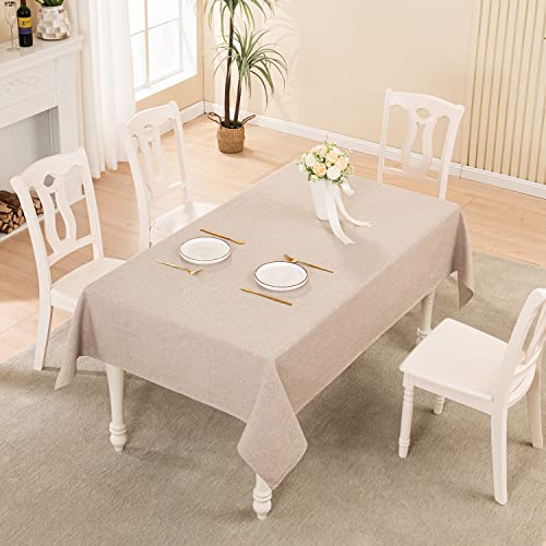 BALCONY & FALCON Rectangle Table Cloth Waterproof Beige 70"x70" - color: Beige, size: 70" x 70" (Square)