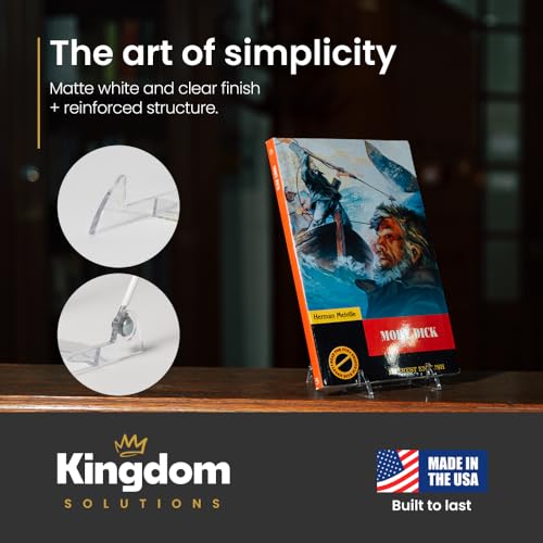 KINGDOM SOLUTIONS - 5.5" Clear Acrylic Display Stand Made in USA - 12 Pack - color: Acrylic White, size: 5.5" (12-pack)