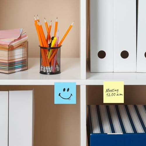 Mr. Pen- Sticky Notes, 3"x3", 12 Pads, 720 Sheets, Pastel Colors - color: Pastel