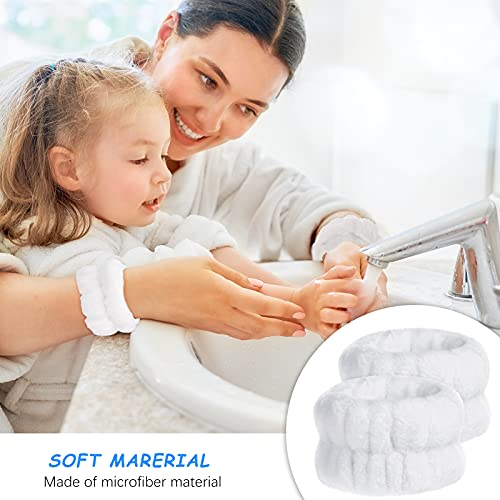 Chuangdi 4 Pairs Wrist Bands for Washing Face Microfiber,Candy Color - color: Candy Color