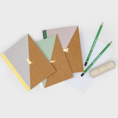 Suck UK Pocket Notebook Set - Portable Lined, Grid & Dot On-the-Go Notes, Practical & Compact Writing Journal Recycled Paper, School, Office & Travel Use Unique Cute Dog Lovers Novelty Gift Set - style: Dog Notebook