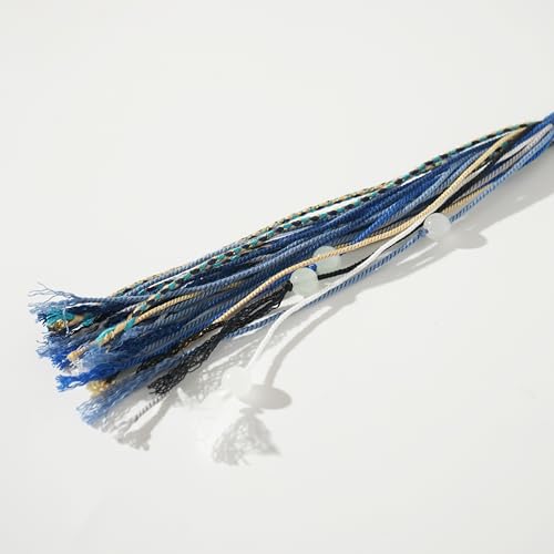Long Tassel Bag Charms Tradition Lucky Backpack Charm for Women Men (Blue) - color: Blue